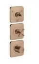 AXOR-HG-AXOR-Citterio-E-Thermostatmodul-380-120-Unterputz-fuer-3-Verbraucher-mit-Rosetten-Brushed-Red-Gold-36704310 gallery number 1